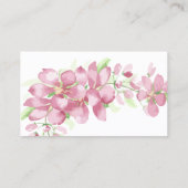 Cherry Blossom Waterverf Art Custom Visitekaartje (Achterkant)