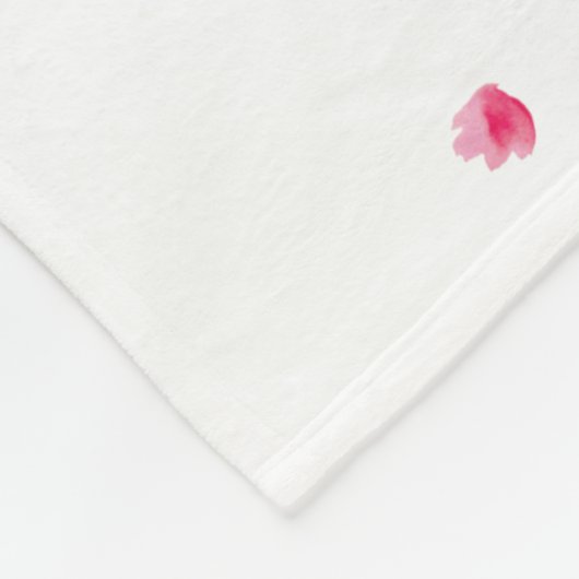 Cherry Blossom Waterverf Baby mijlpaal Fleece Deken (Hoek)