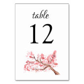 Cherry Blossom Waterverf Bloemen Roze Bruiloft Kaart (Achterkant)