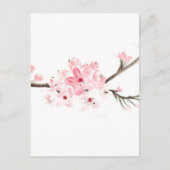 Cherry blossom waterverf briefkaart (Voorkant)