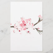 Cherry blossom waterverf briefpapier (Voorkant)