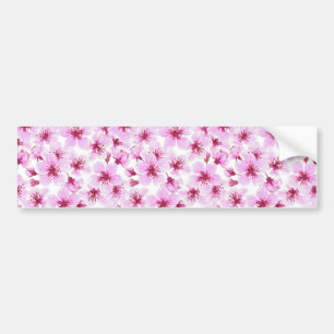 Cherry blossom waterverf bumpersticker
