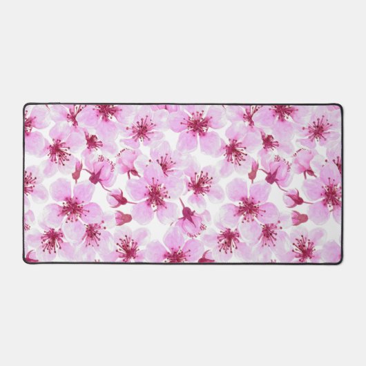 Cherry blossom waterverf bureaumat (Voorkant)