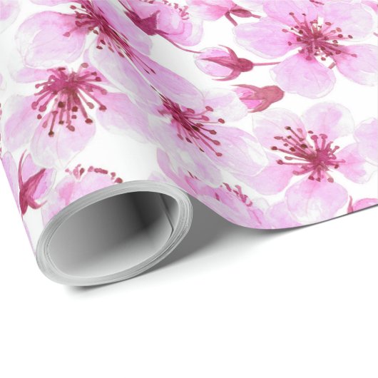 Cherry blossom waterverf cadeaupapier (Rol Hoek)