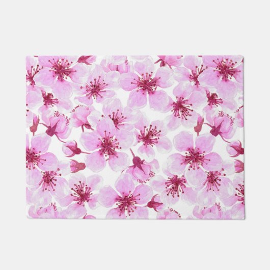 Cherry blossom waterverf deurmat (Voorkant)