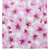 Cherry blossom waterverf douchegordijn (Voorkant)