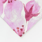 Cherry blossom waterverf fleece deken (Hoek)