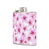 Cherry blossom waterverf heupfles (Links)