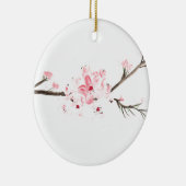 Cherry blossom waterverf keramisch ornament (Rechts)