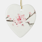 Cherry blossom waterverf keramisch ornament (Rechts)