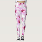 Cherry blossom waterverf leggings (Voorkant)