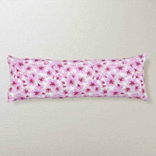 Cherry blossom waterverf lichaamskussen (Achterkant)