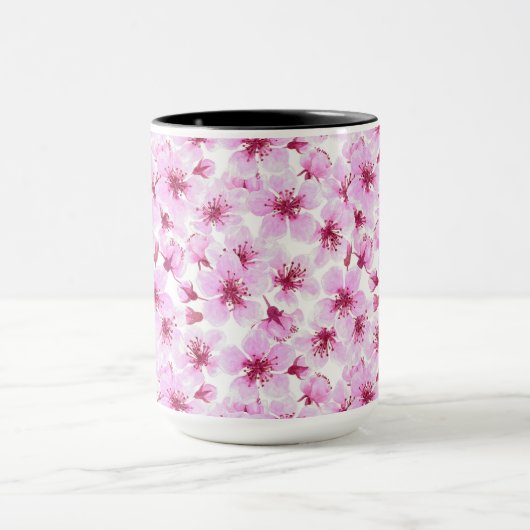 Cherry blossom waterverf mok (Midden)