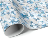 Cherry Blossom Waterverf: Naadloze Apple Tree Pat Cadeaupapier (Rol Hoek)