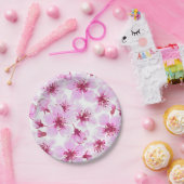 Cherry blossom waterverf papieren bordje (Feest)