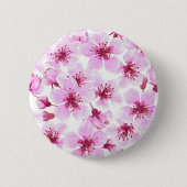 Cherry blossom waterverf ronde button 5,7 cm (Voorkant)