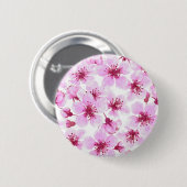 Cherry blossom waterverf ronde button 5,7 cm (Voorkant /achterkant)