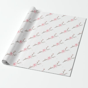 Cherry blossom waterverf roze patroon Japans Cadeaupapier