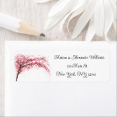 Cherry blossom Waterverf Roze Return Address Etiket (Insitu)