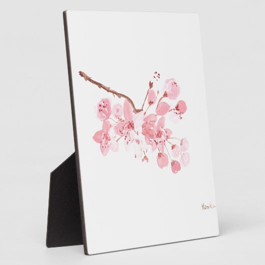 cherry blossom waterverf roze sakura  fotoplaat (Zijkant)
