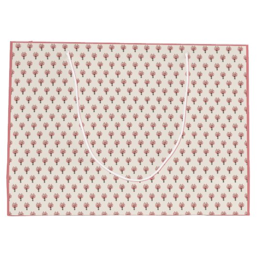 Cherry Blossom Waterverf Sakura Bouquet Pattern Groot Cadeauzakje (Achterkant)