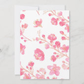 Cherry Blossom Waterverf Save The Date (Achterkant)