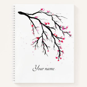 Cherry blossom waterverf Spiral notebook Notitieboek