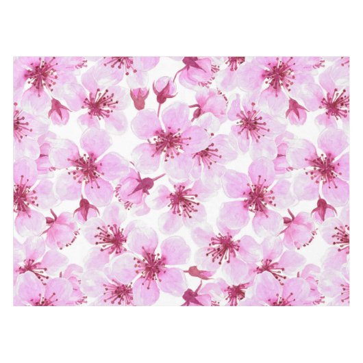 Cherry blossom waterverf tafelkleed (Voorkant (Horizontaal))