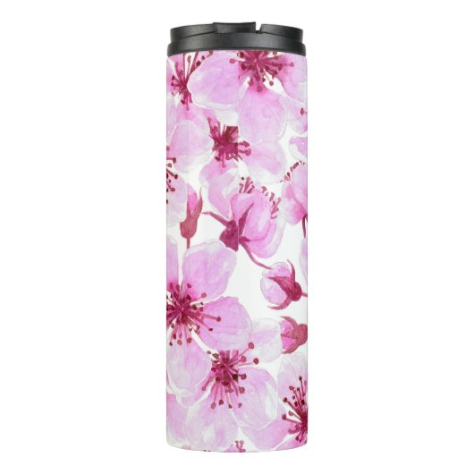 Cherry blossom waterverf thermosbeker (Achterkant)