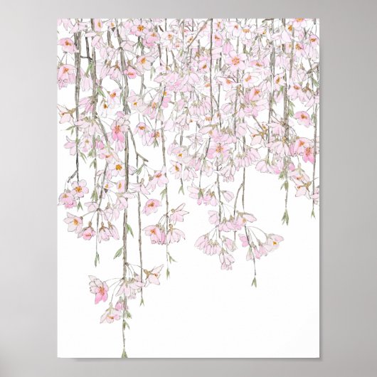 Cherry blossom waterverf voorjaar 2018 poster (Voorkant)