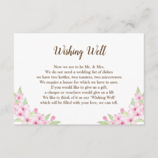 Cherry Blossom Waterverf Wedding Gift Guide Kaart