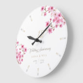 Cherry Blossom Waterverf Wedding Jubileum Grote Klok (Hoek)