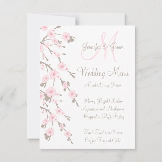 Cherry Blossom Weddenschappen Kaarten Voorzijde (Achterkant)