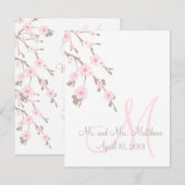 Cherry Blossom Weddenschappen Kaarten Voorzijde (Voorkant / Achterkant)