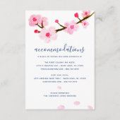 Cherry Blossom Wedding Accommodations Informatiekaartje (Voorkant)