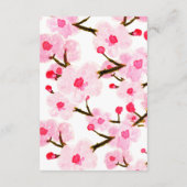 Cherry Blossom Wedding Accommodations Informatiekaartje (Achterkant)