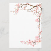 Cherry Blossom Wedding Advieskaart (Achterkant)