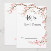Cherry Blossom Wedding Advieskaart (Voorkant / Achterkant)