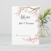 Cherry Blossom Wedding Advieskaart (Staand voorkant)