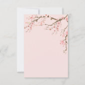 Cherry Blossom Wedding Bedankkaart (Achterkant)