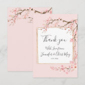 Cherry Blossom Wedding Bedankkaart (Voorkant / Achterkant)