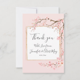 Cherry Blossom Wedding Bedankkaart