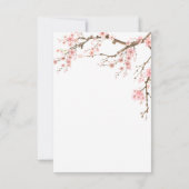 Cherry Blossom Wedding Bedankkaart (Achterkant)