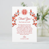 Cherry Blossom Wedding Bedankt (Staand voorkant)