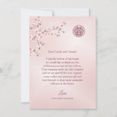 Cherry Blossom Wedding Bedankt (Achterkant)