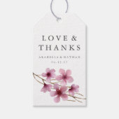 Cherry Blossom Wedding Bedankt Favor Cadeaulabel (Voorkant)