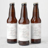 Cherry Blossom Wedding Bier Etiket (Flessen)