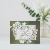 Cherry Blossom Wedding Briefkaart (Staand voorkant)
