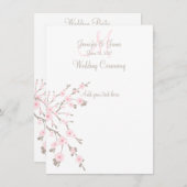 Cherry Blossom Wedding Church Programma's Kaart (Voorkant / Achterkant)