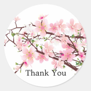 Cherry Blossom Wedding Dank je wel voor de sticker